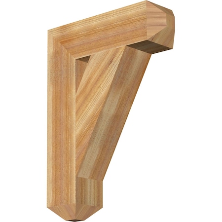 Ekena Millwork Traditional Craftsman Rough Sawn Bracket, Western Red Cedar, 6"W x 22"D x 30"H BKT06X22X30TRA04RWR